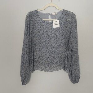 NWT LoveShackFancy Nellie Silk Floral Blouse